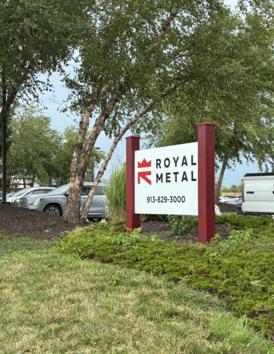 royal metal sign