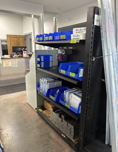 various welding accessories on shelf