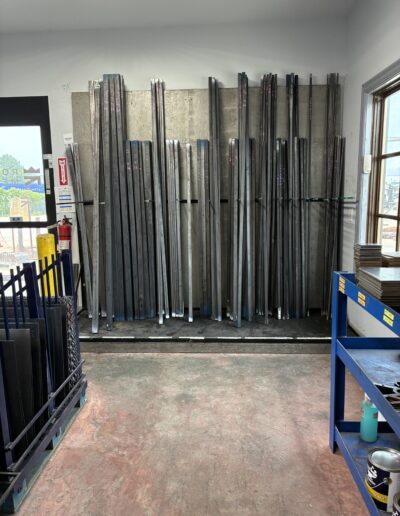 steel tubing in indoor racks