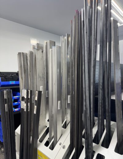 flat bar and round bar in indoor rack
