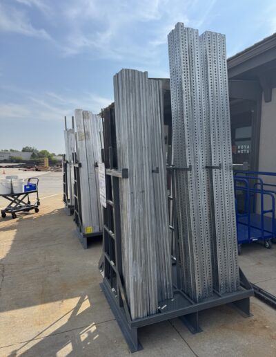 steel in outdoor racks