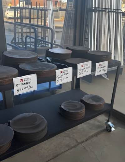 ar500 steel targets on cart