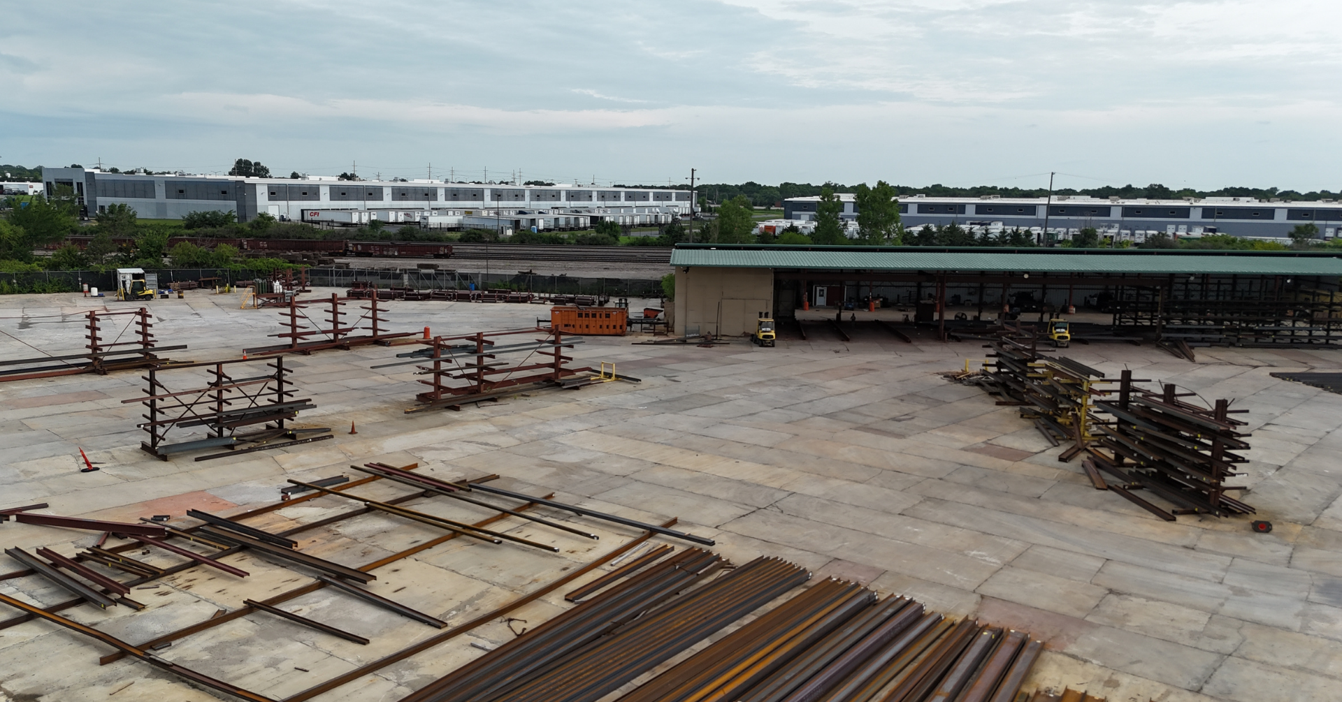 aerial view of the homebuilding division and beams